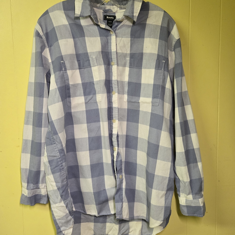 Roots Blue and White Checkered Shirt